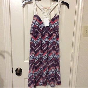 New Pink Republic Crochet racer back dress